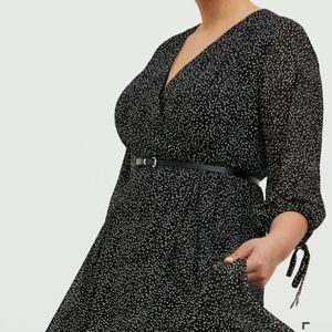 New Torrid black and white polka dot midi dress